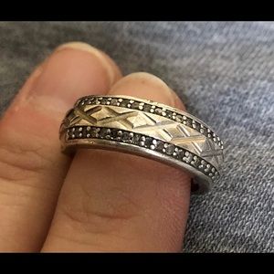 Unisex wedding band sterling silver size 6 1/2